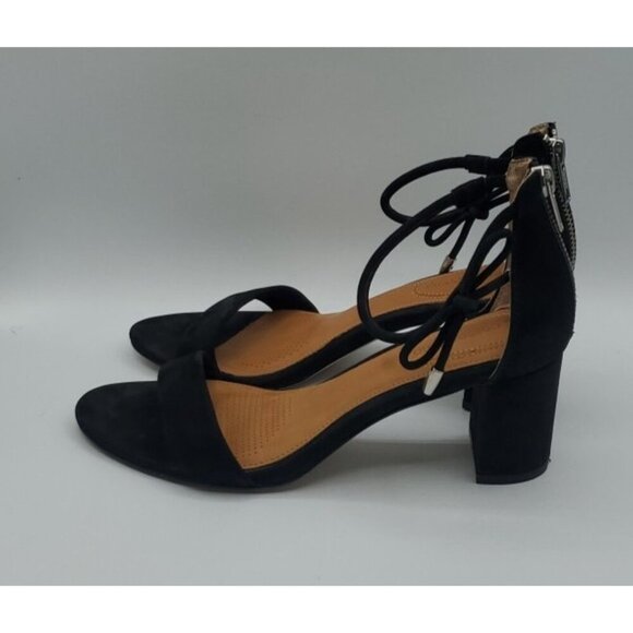 Corso Como Louisa Sandal 7.5 BLK Suede Leather Ankle Strap Heel Work Party Core - Picture 3 of 12
